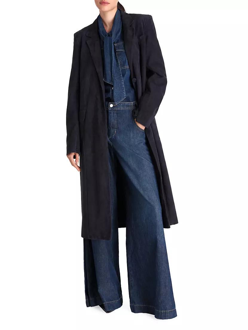 Long Run Leather Car Coat Product Image