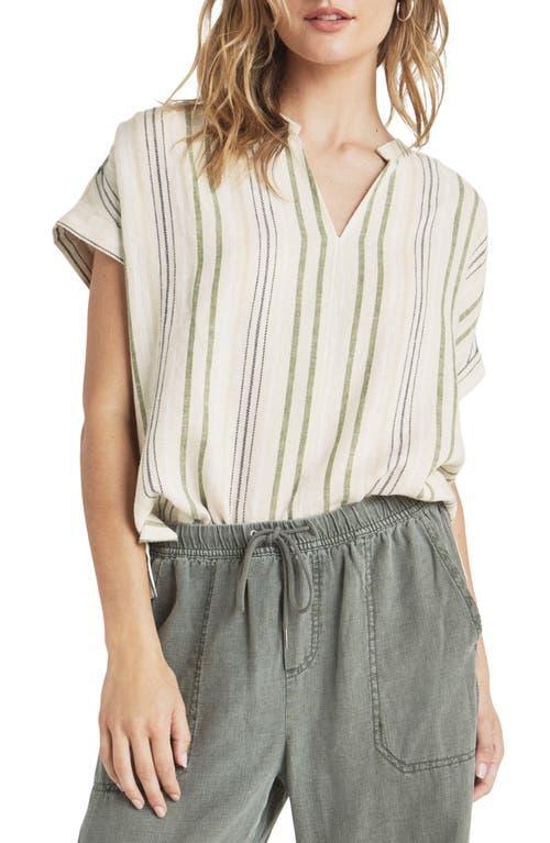 Womens Wynn Striped Linen-Blend Blouse Product Image