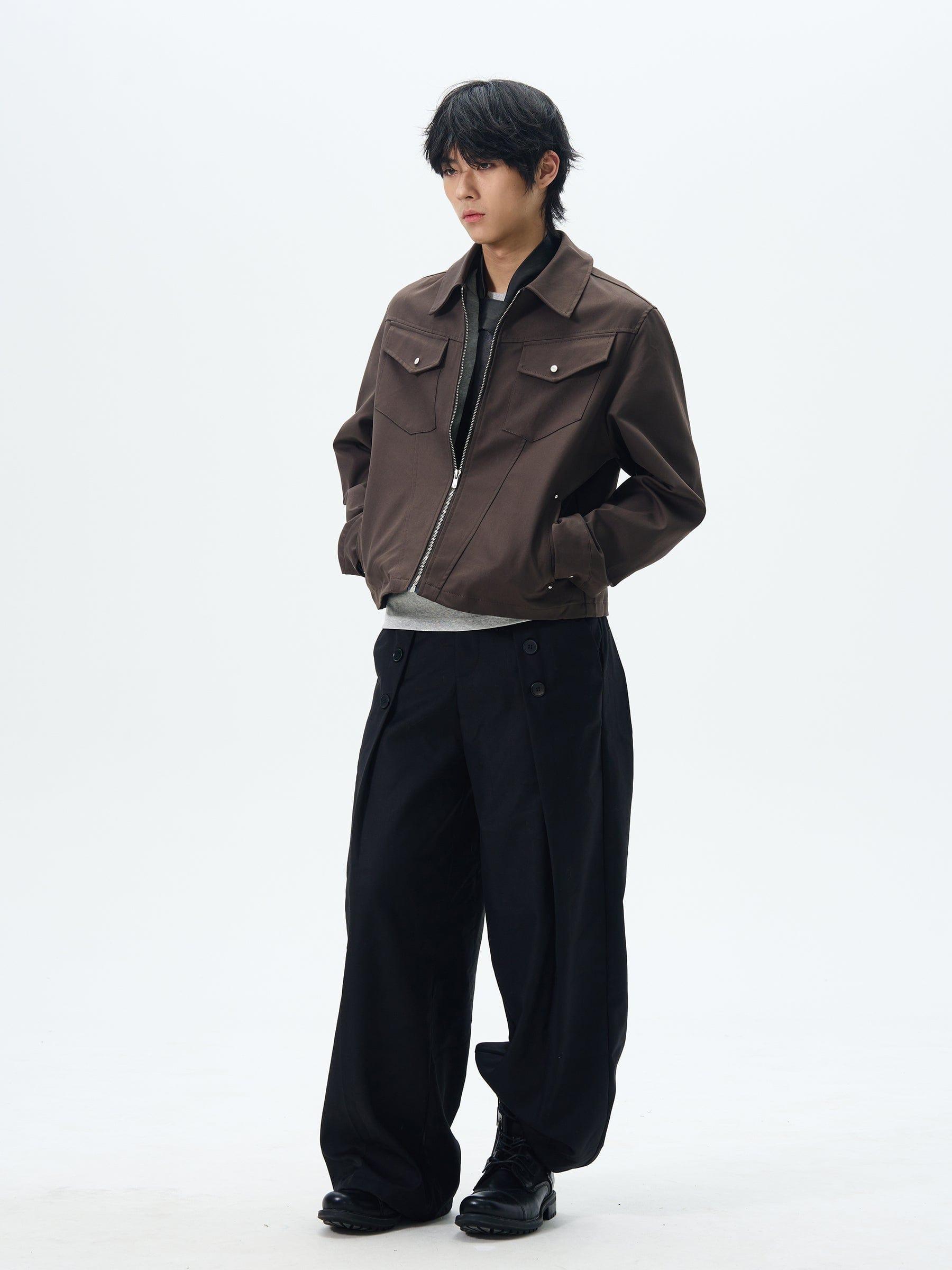 RT No. 12636 BROWN ZIP COLLAR JK Product Image
