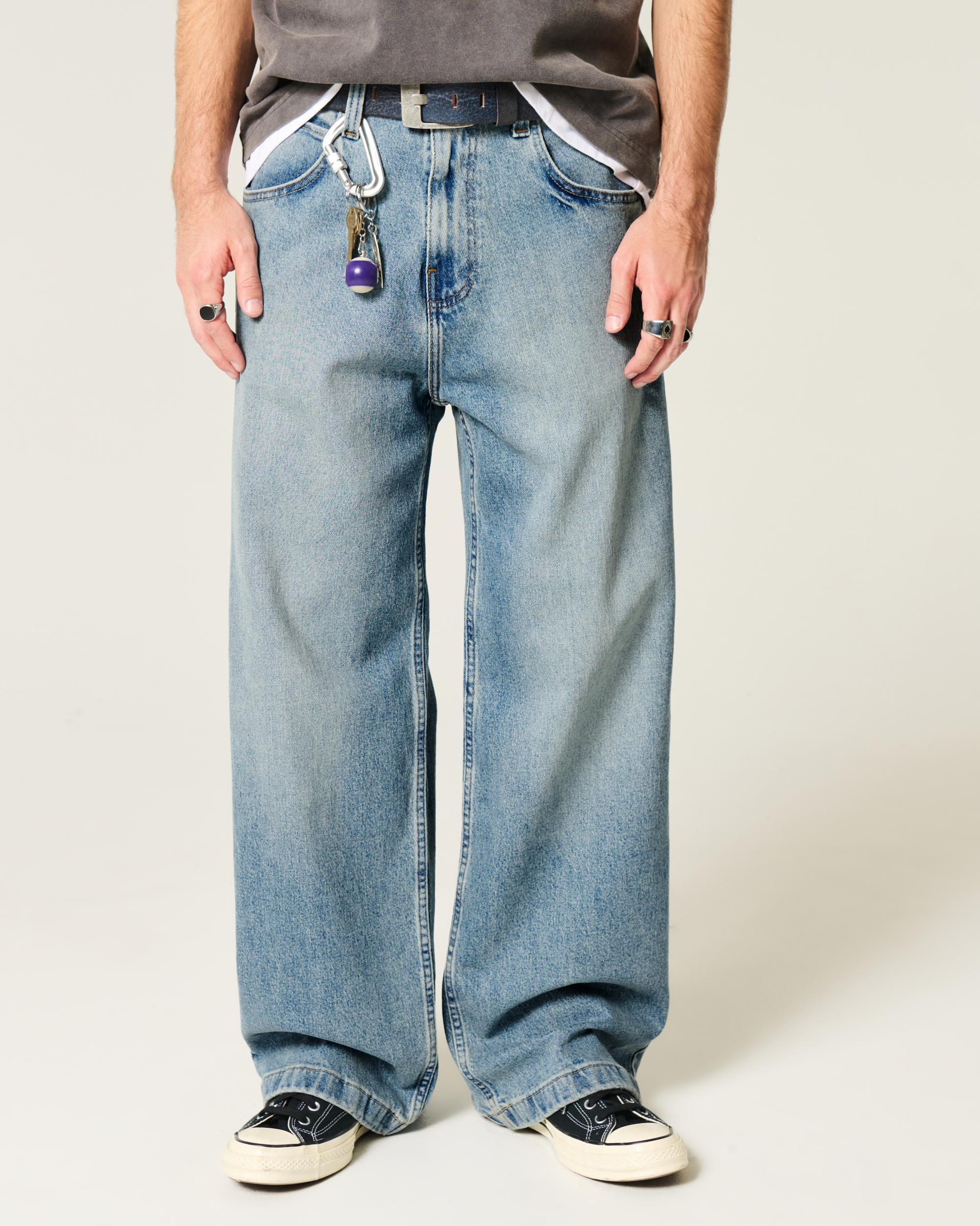 Medium Wash Super Baggy Jeans Product Image