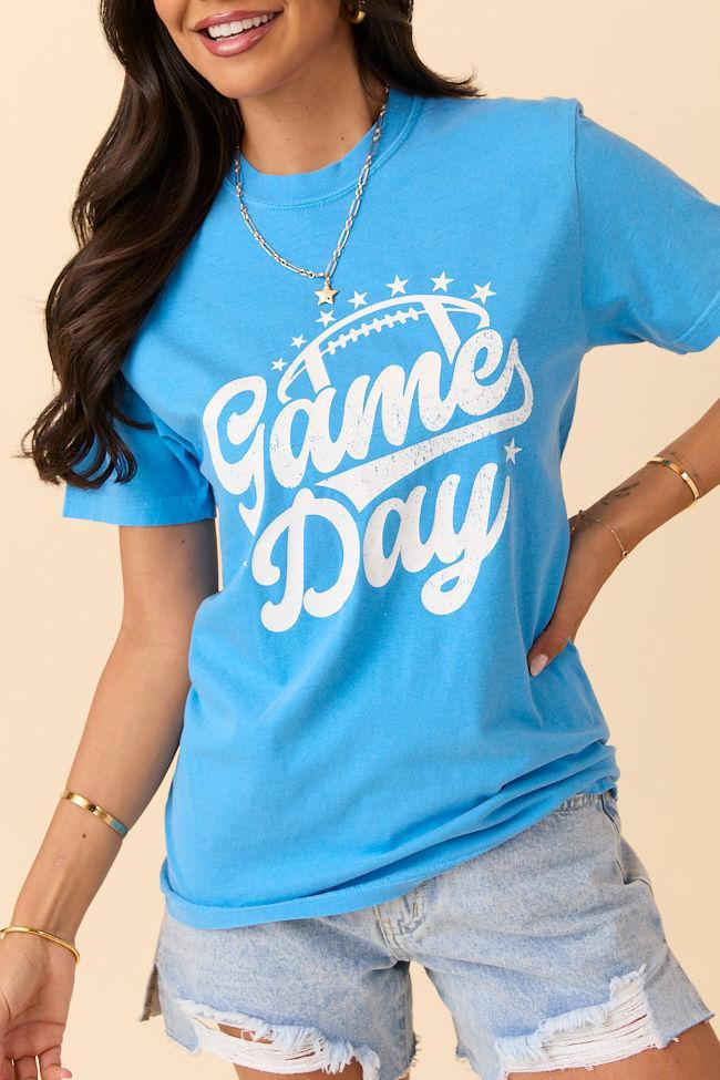 Game Day Script Blue Graphic Tee SALE Product Image