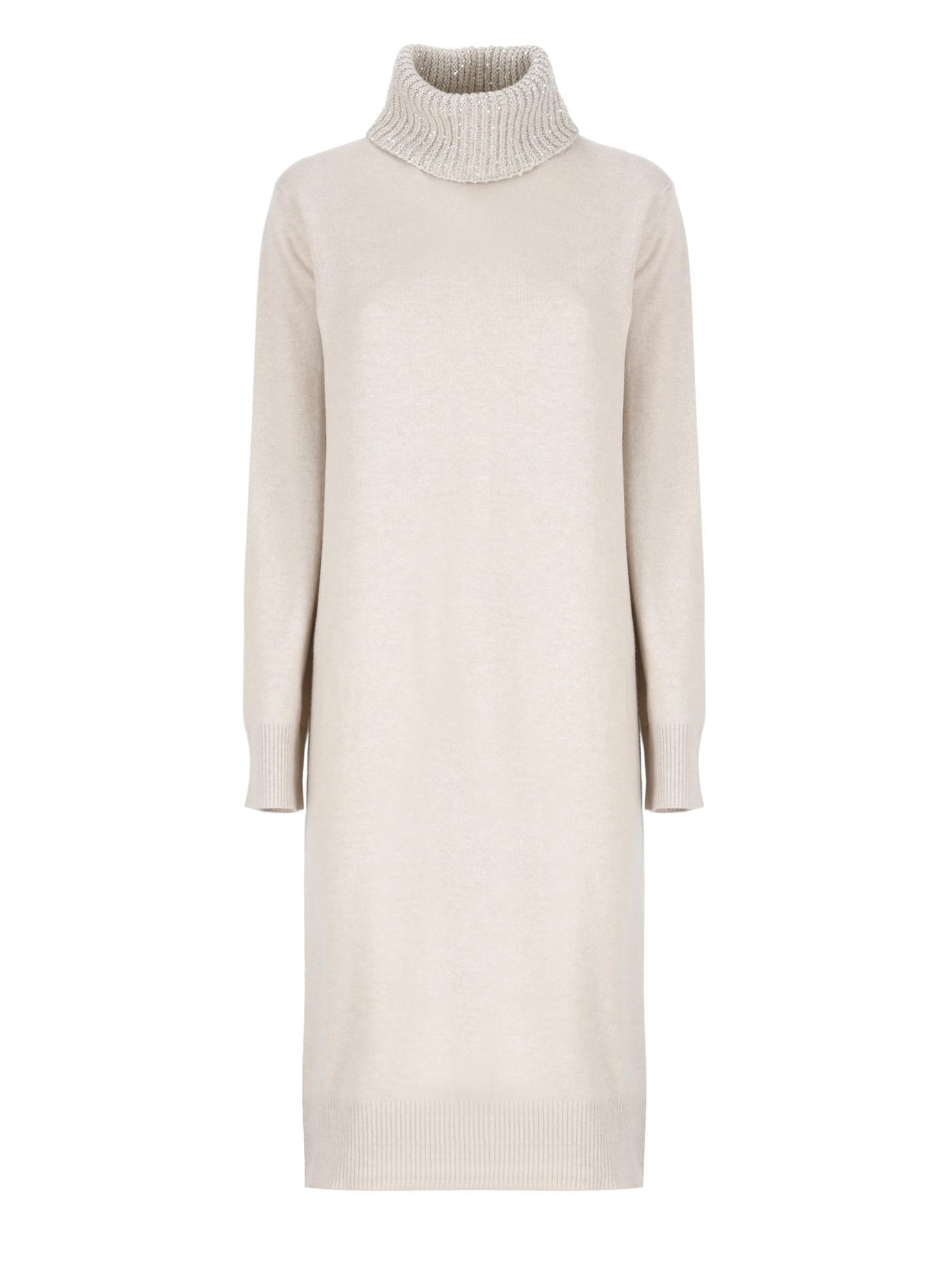FABIANA FILIPPI Long-sleeved Dress In Beige Product Image