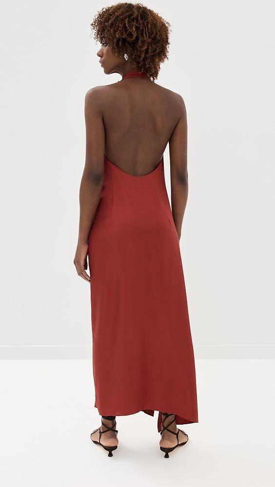 Róhe Halter Dress with Open Back | Shopbop Product Image