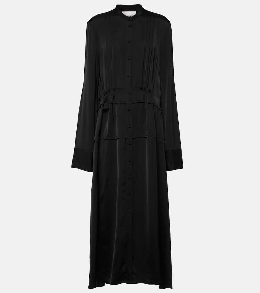 JIL SANDER Pleated Shirt Dress In Black Product Image