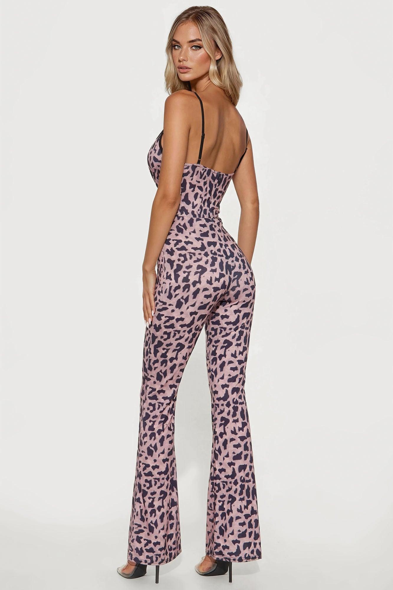 Instinctive Behavior Leopard Jumpsuit - Leopard Product Image