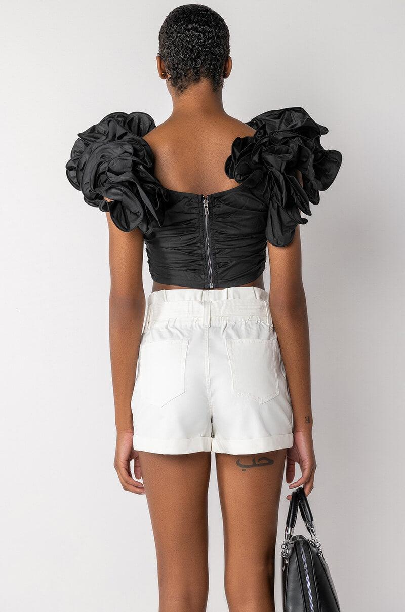 EMILIA OFF THE SHOULDER RUFFLE DETAIL BLOUSE Product Image
