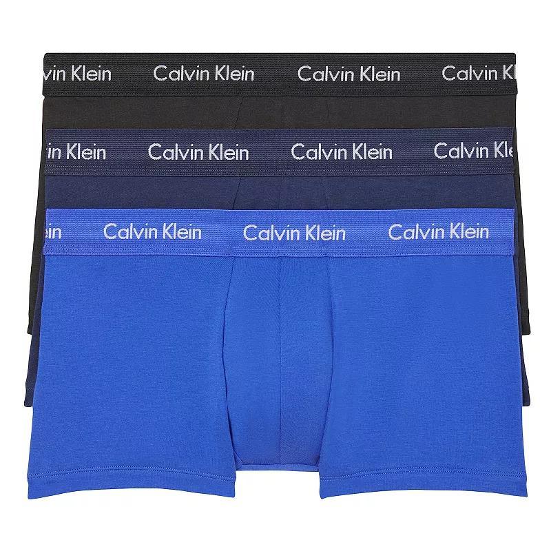 Calvin Klein Cotton Stretch Moisture Wicking Low Rise Trunks, Pack of 3 Product Image