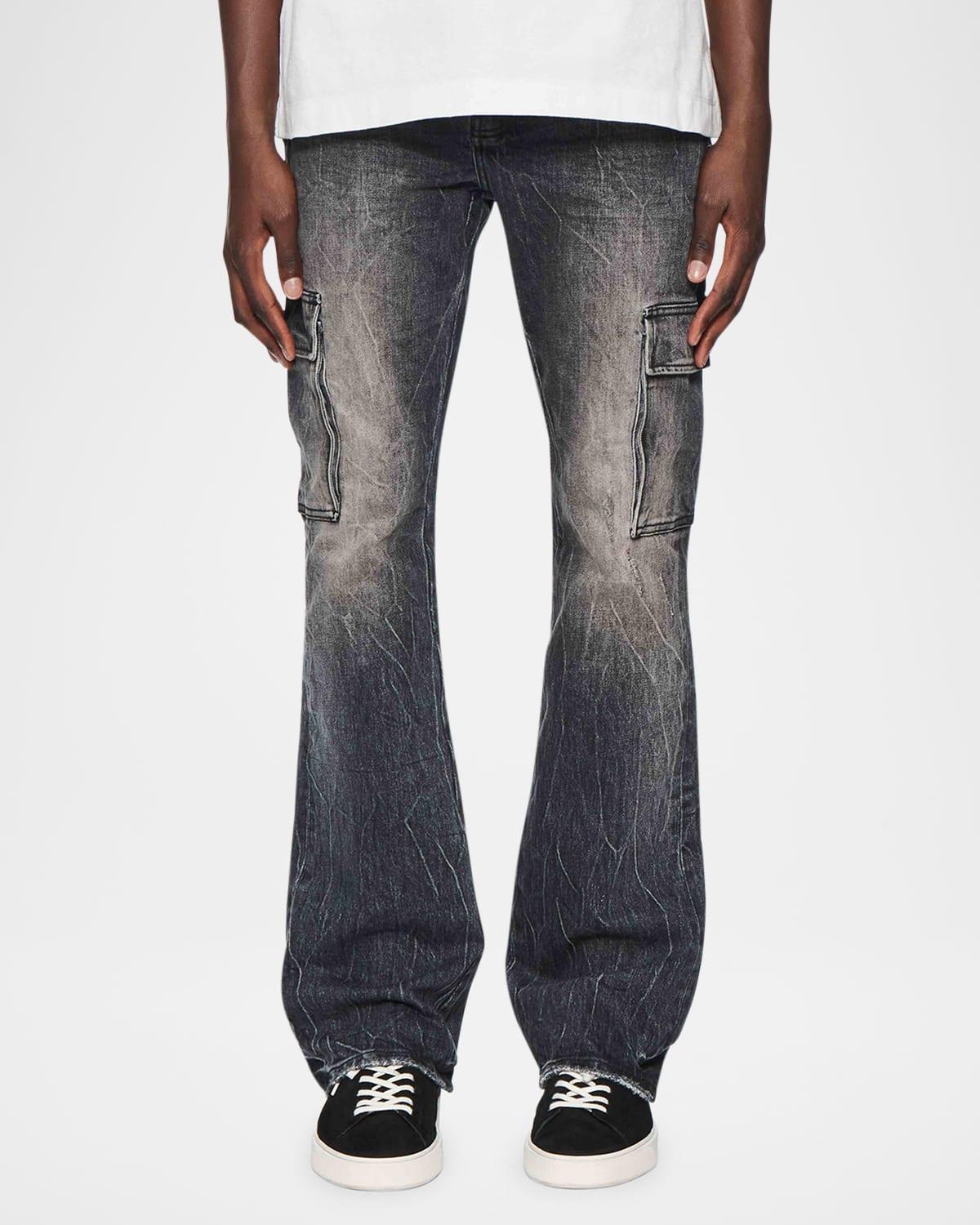 Mens Cargo Flared Jeans Product Image