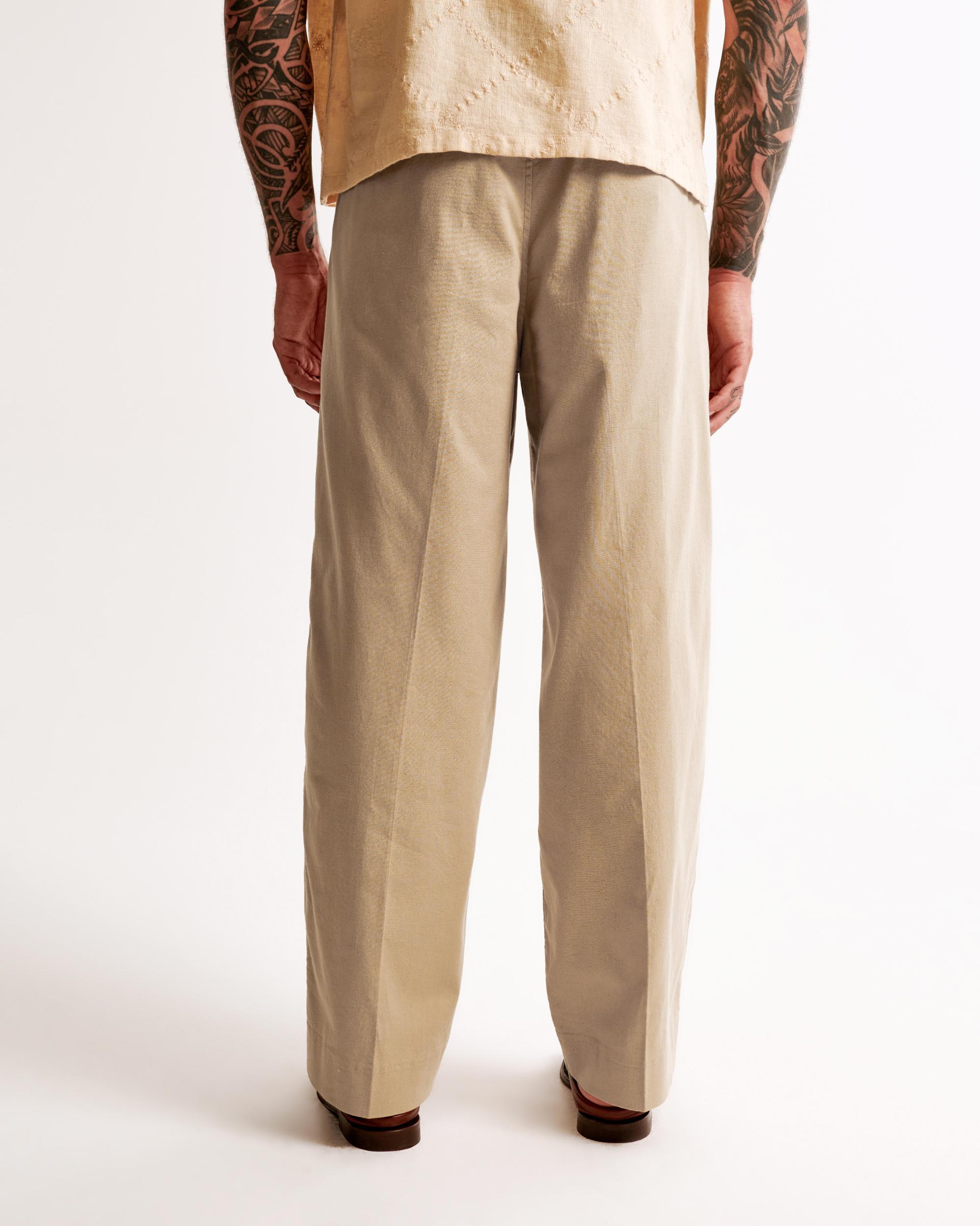 Baggy Linen-Blend Trouser Product Image