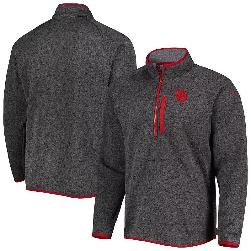 Men's Columbia Gray Oklahoma Sooners Canyon Point Raglan Half-Zip Top, Size: Medium, Grey Product Image