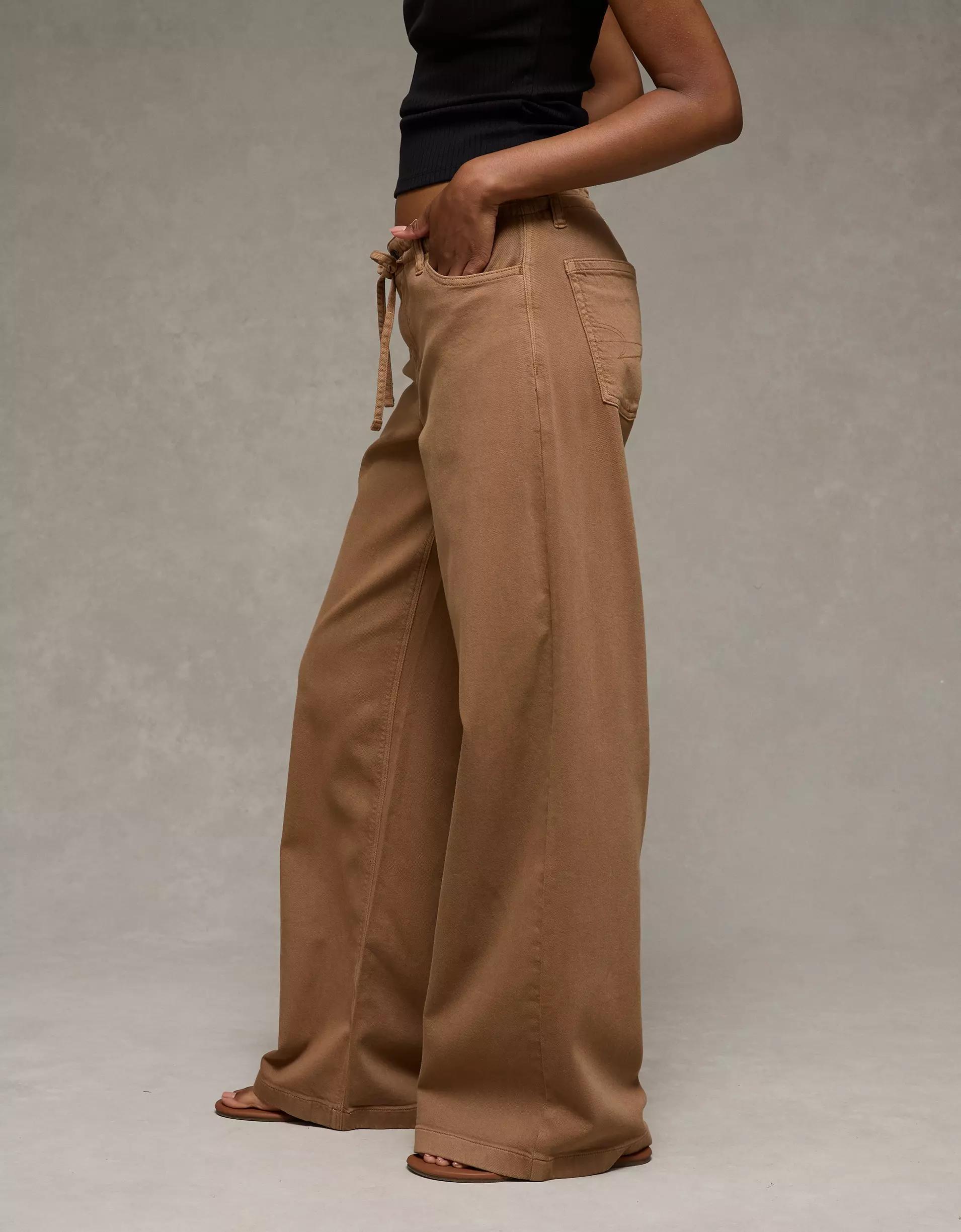 AE Dreamy Drape Stretch Low-Rise Ultra Wide-Leg Pant Product Image