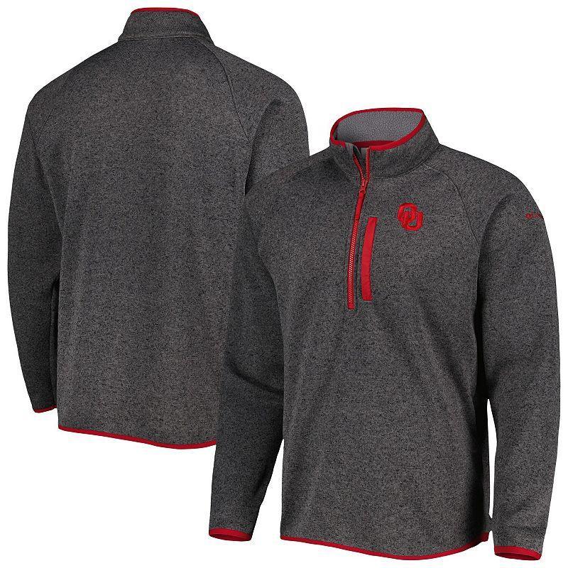 Men's Columbia Gray Oklahoma Sooners Canyon Point Raglan Half-Zip Top, Size: Medium, Grey Product Image