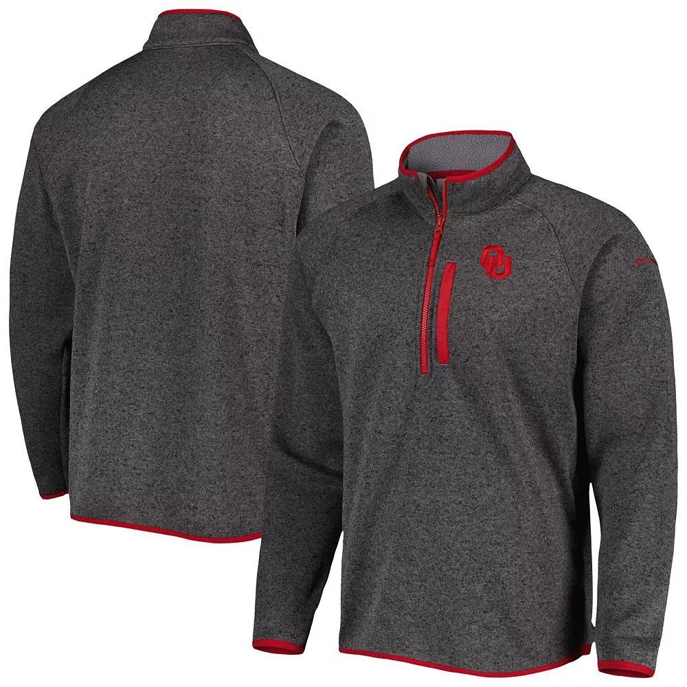 Men's Columbia Gray Oklahoma Sooners Canyon Point Raglan Half-Zip Top, Size: Medium, Grey Product Image
