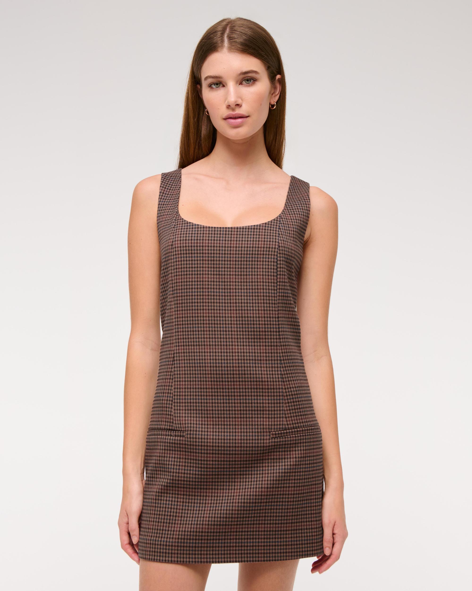 Vegan Suede Pinafore Mini Dress Product Image
