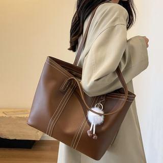 Faux Leather Tote Bag Product Image