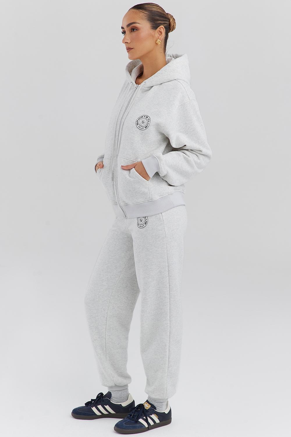 Coast Light Grey Marl Fleece Back Jogging Trousers Product Image
