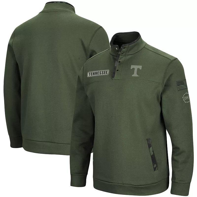 Men's Colosseum Olive Arizona State Sun Devils OHT Military Appreciation Digit Quarter-Snap Jacket, Size: Medium, Green Product Image