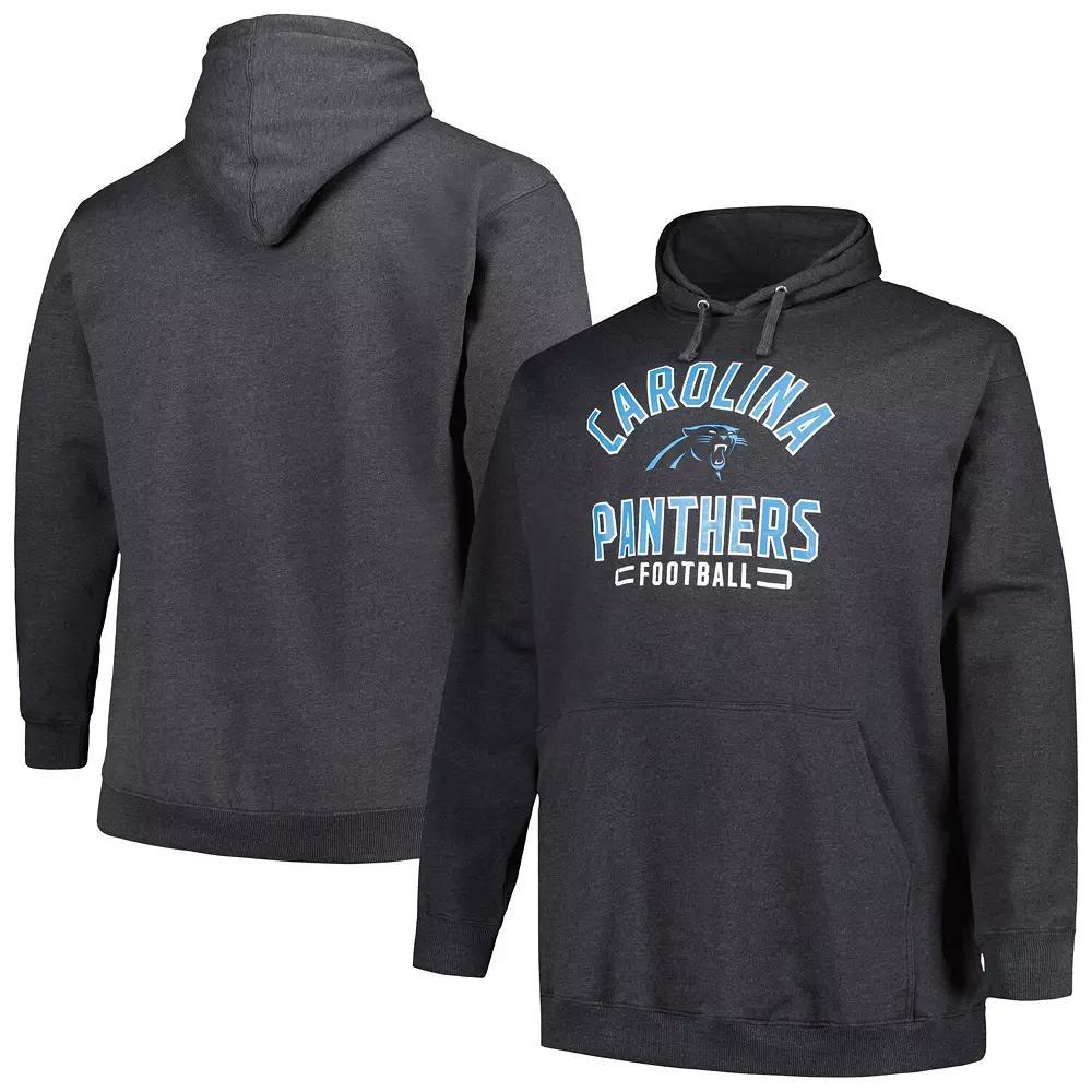 Men's Fanatics Branded Heather Charcoal Carolina Panthers Big & Tall Pullover Hoodie, Size: 2XB Product Image