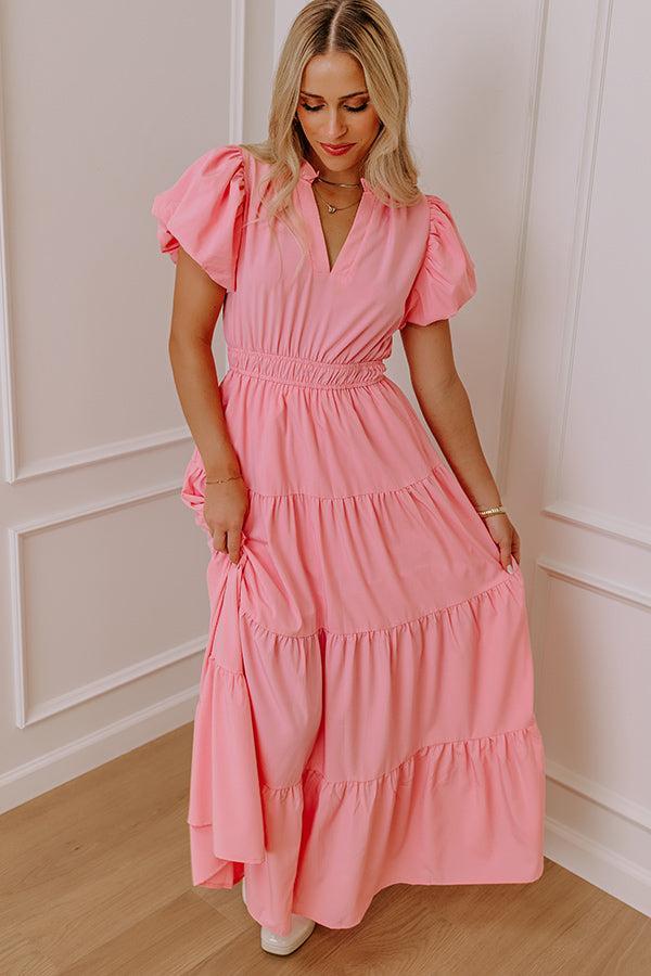 Simply Sweet Maxi Dress in Pink Product Image