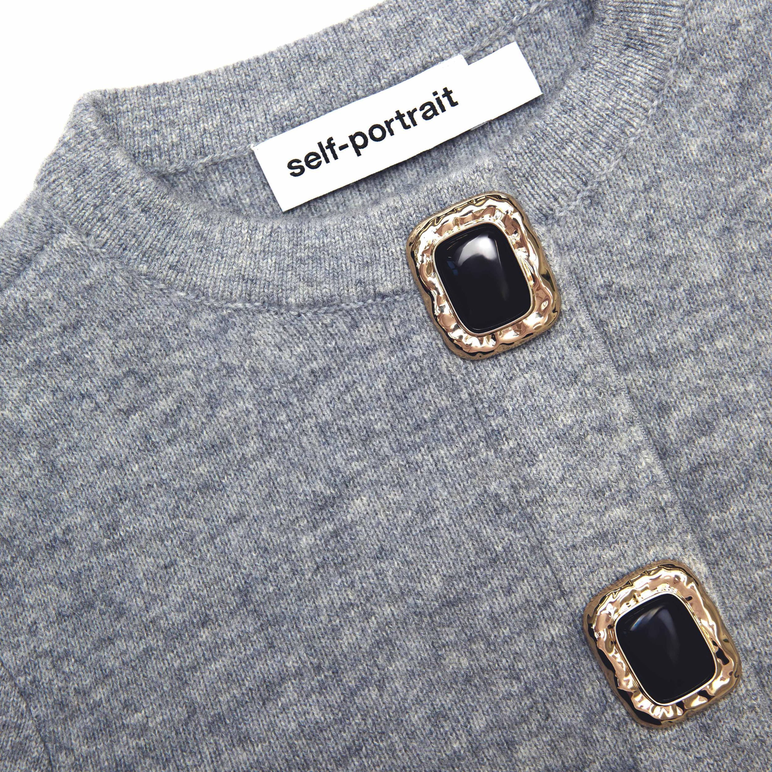 Grey Wool Cardigan Product Image