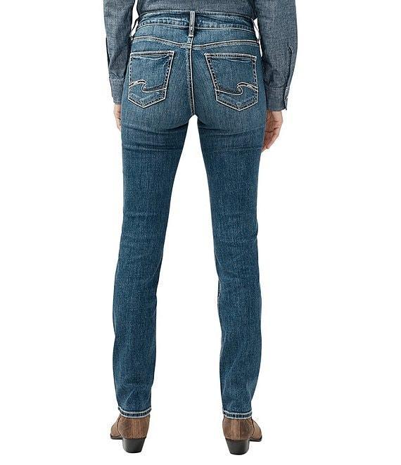 Silver Jeans Co. Suki Mid Rise Straight Leg Curvy Luxe Stretch Jeans Product Image