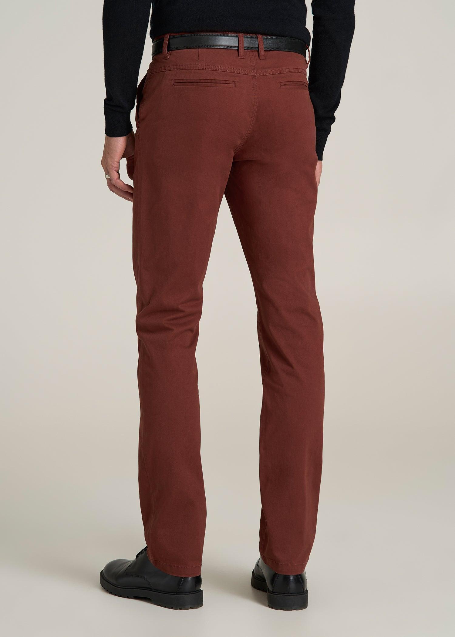 Carman TAPERED Chinos for Tall Men in Intense Rust Product Image