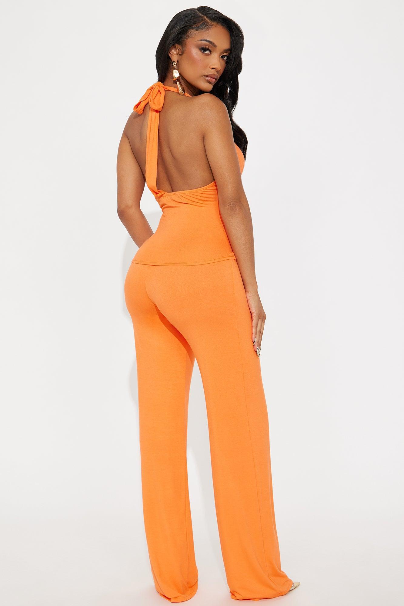 Harper Halter Pant Set - Orange Product Image