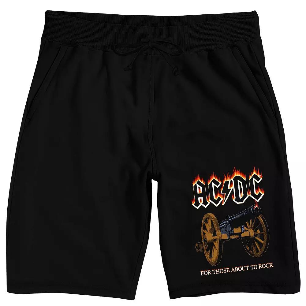 Men's AC/DC Cannon Sleep Shorts, Size: XXL, Black Product Image