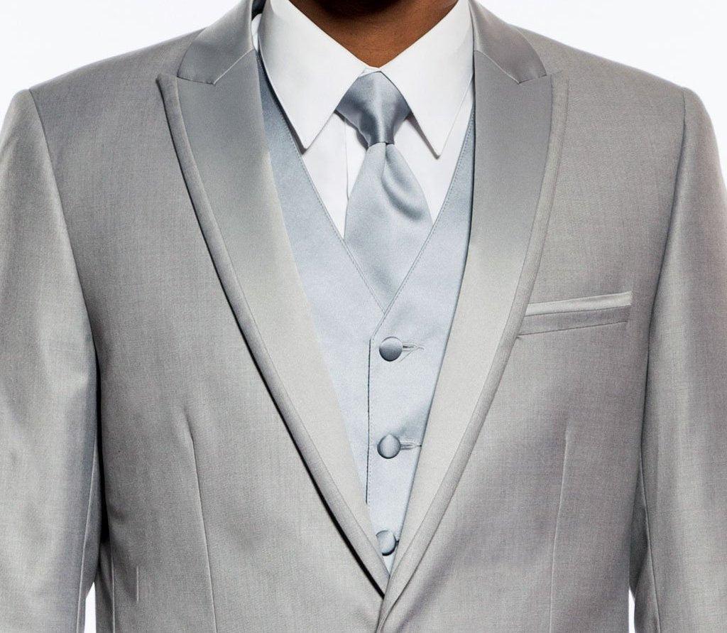 (36R Blazer) Slim Fit Light Gray Blazer Product Image