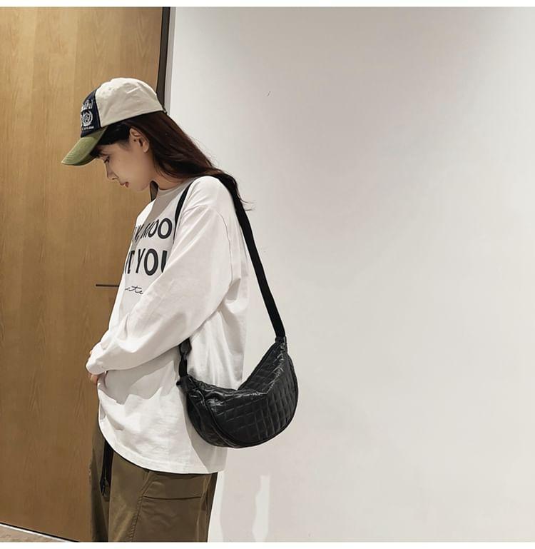 Plain Quilted Crossbody Bag Product Image