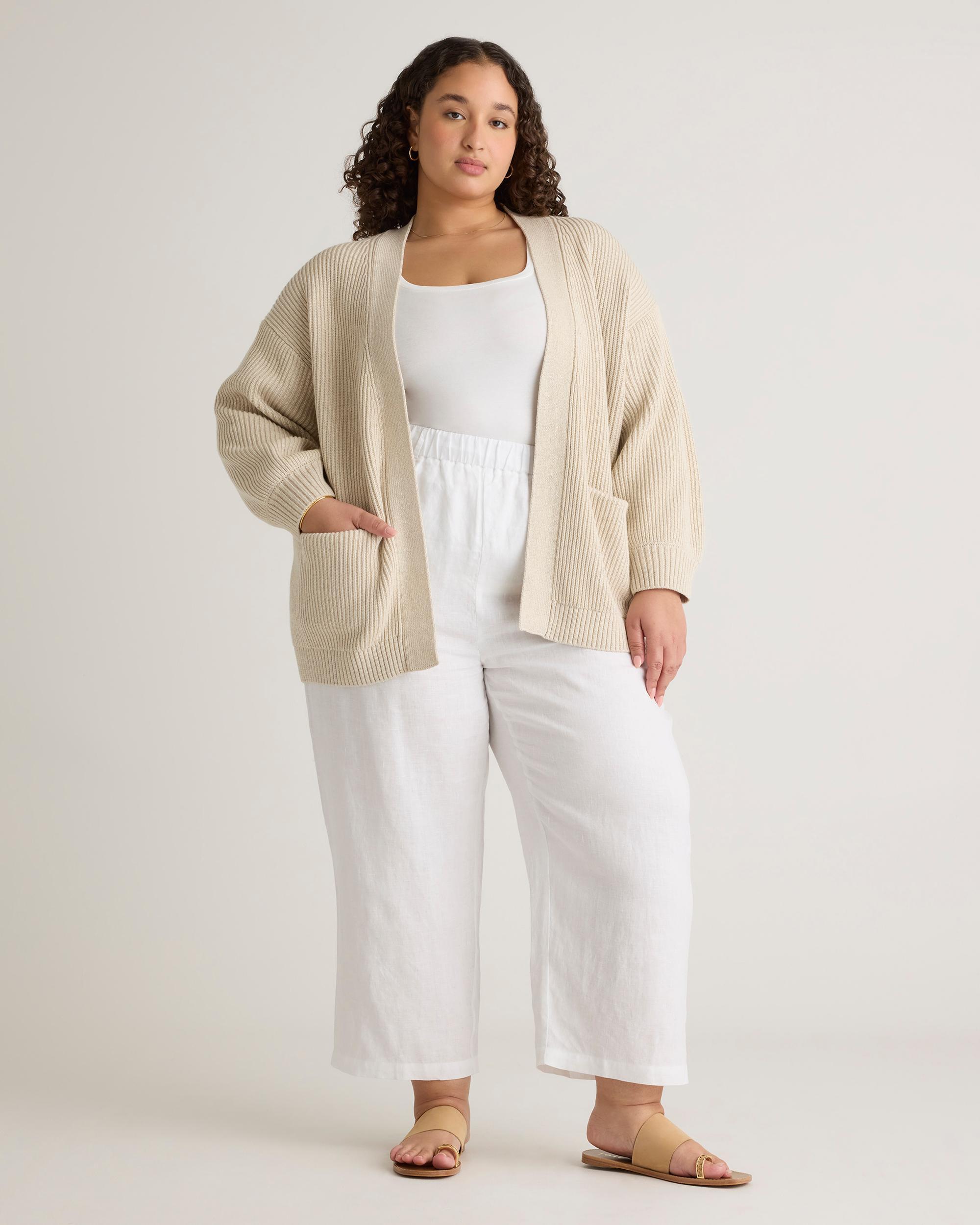 Quince | Women's OverSized Cardigan Sweater Organic Cotton Product Image