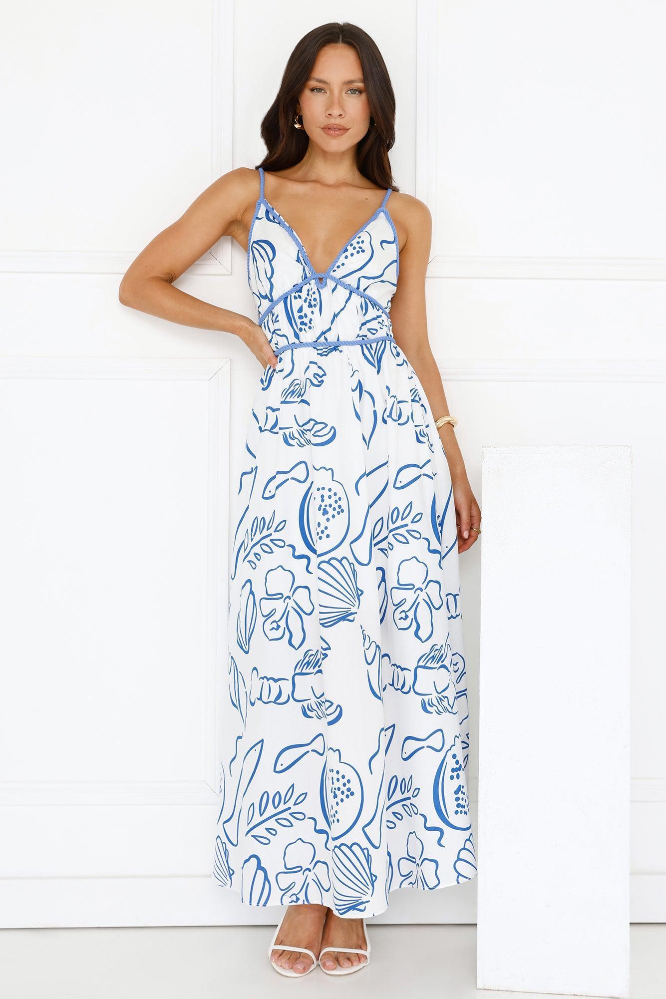 Seashell Glow Maxi Dress White Product Image
