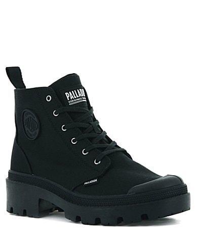 Palladium Womens Pallabase Twill Canvas Lug Sole Sneaker Booties Product Image
