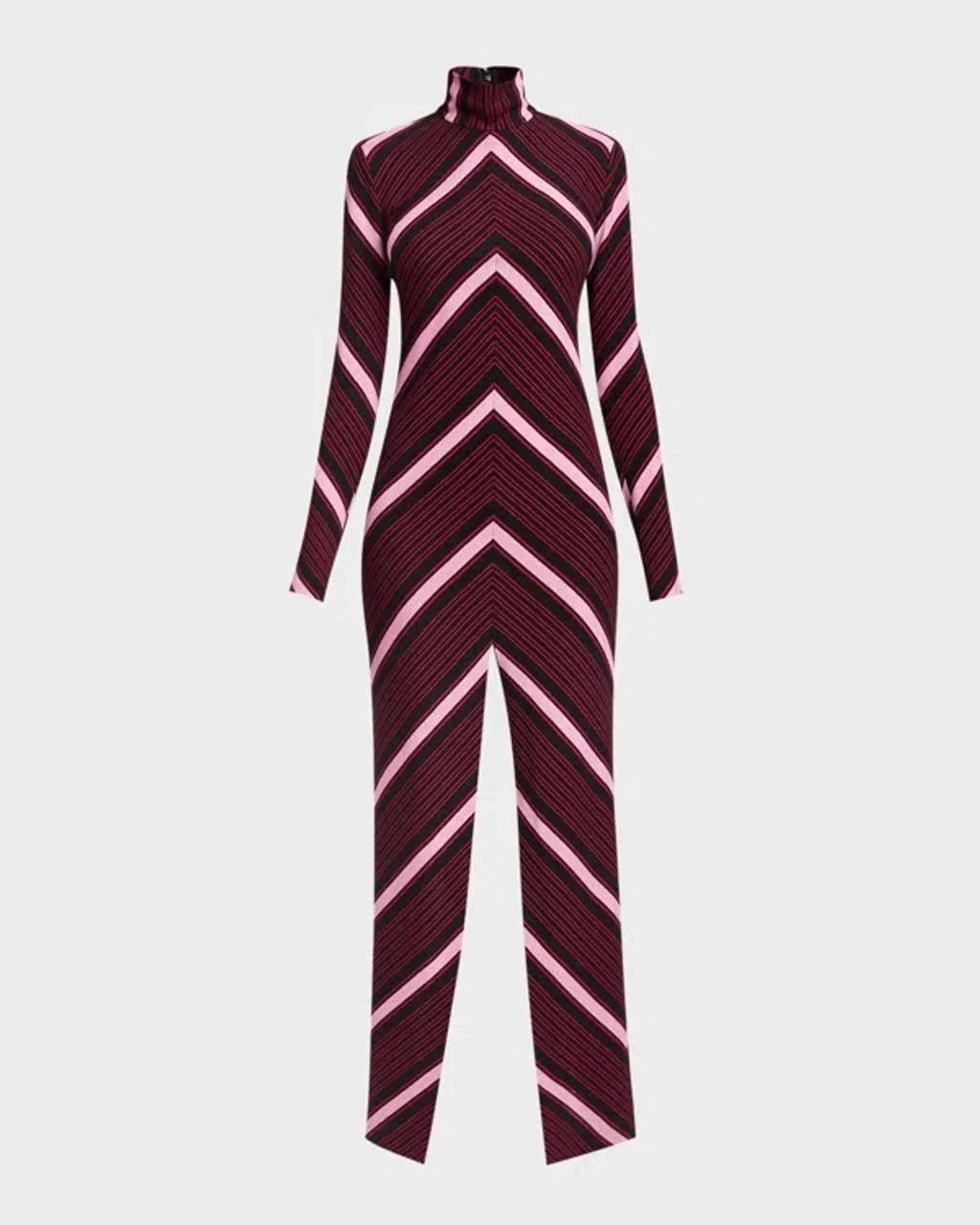 MISSONI Zigzag Maxi Dress In Brown Product Image