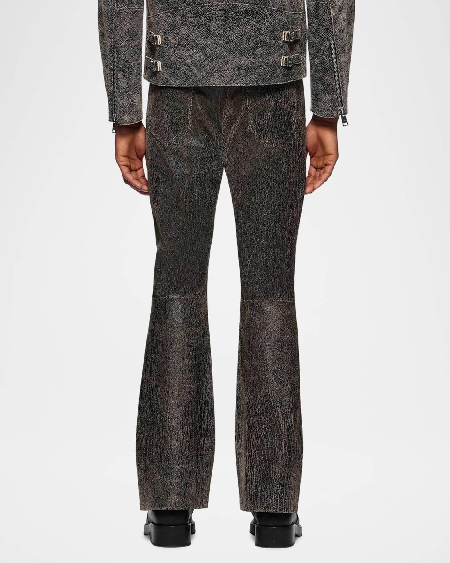 Men's Leather Flare Pants Product Image