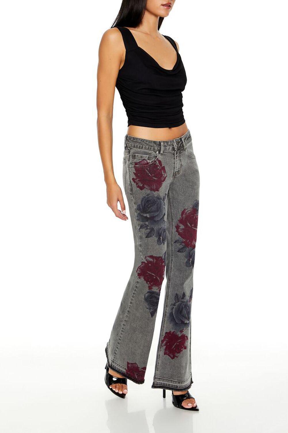 Rose Low-Rise Flare Jeans | Forever 21 Product Image