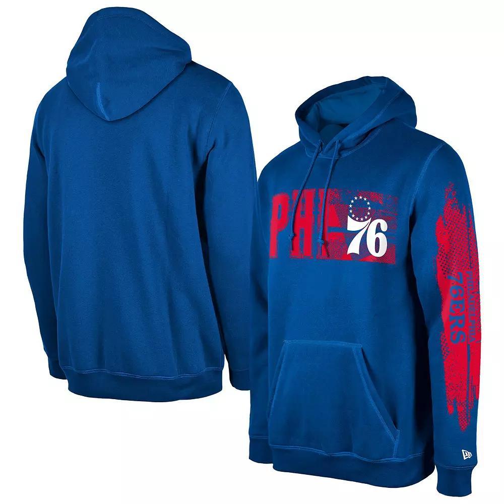Men's New Era Philadelphia 76ers Royal Tip-Off Collection Pullover Hoodie, Size: 3XL, 76r Blue Product Image
