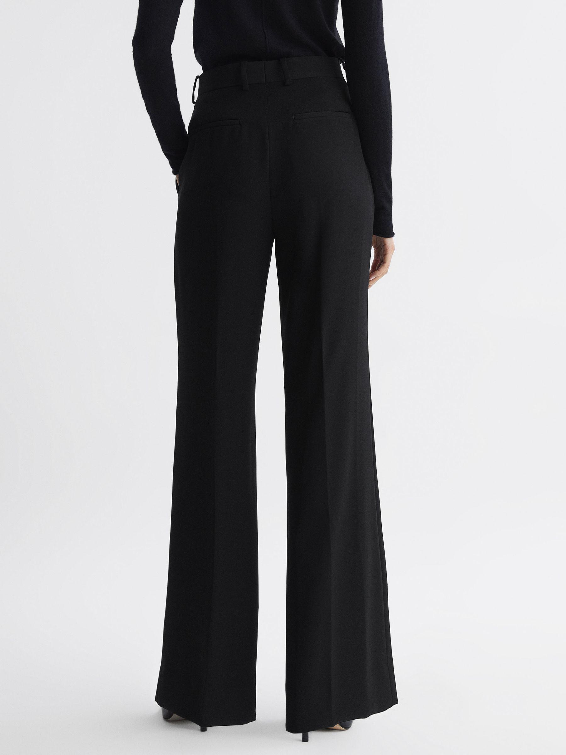 Wide Leg Suit Trousers in Black Product Image