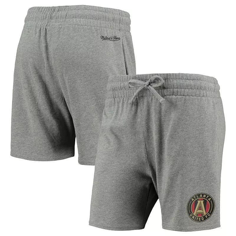 Women's Mitchell & Ness Heathered Gray Atlanta United FC Logo Shorts, Size: Medium, Atu Grey Product Image