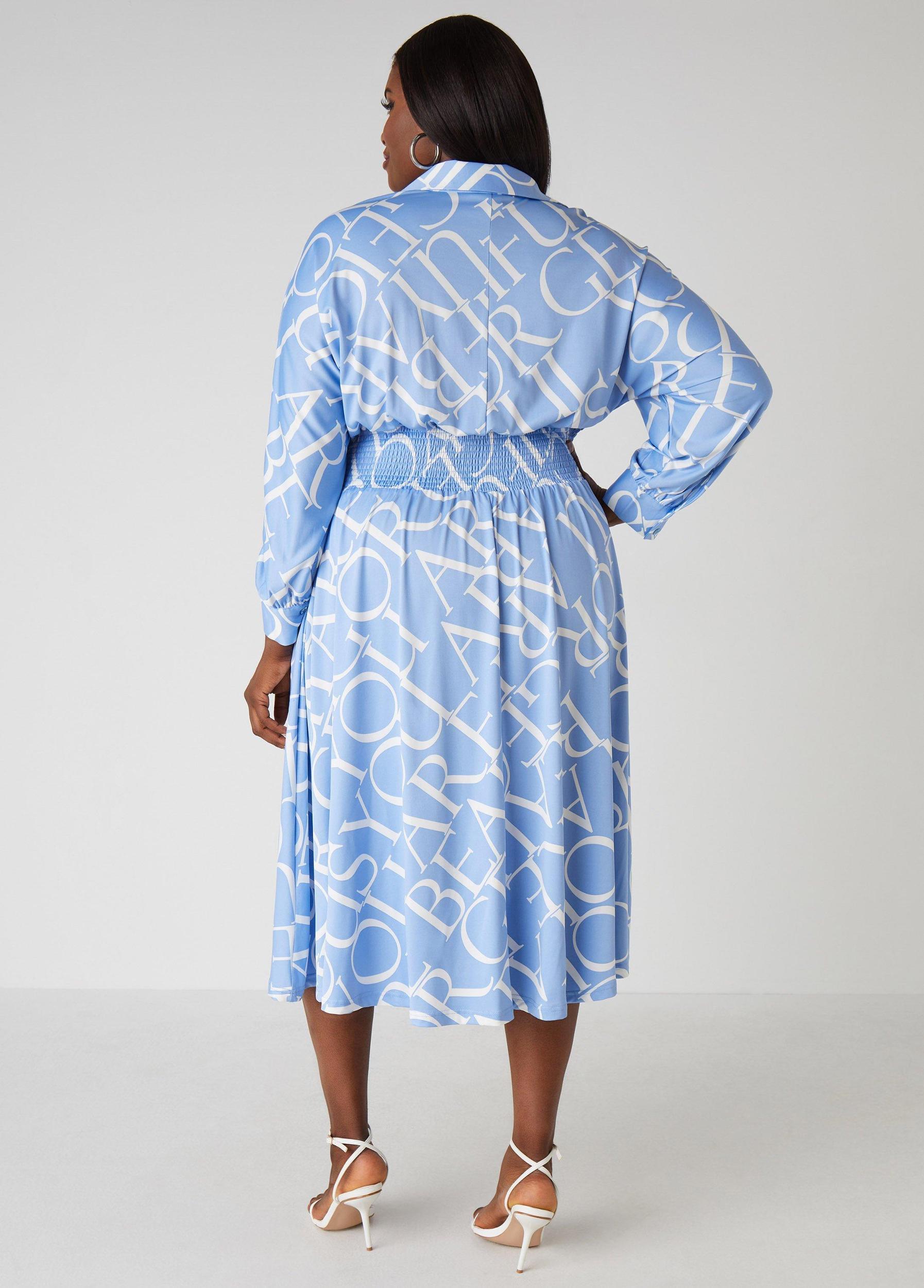 Printed Shirred A Line Maxi Dress Product Image