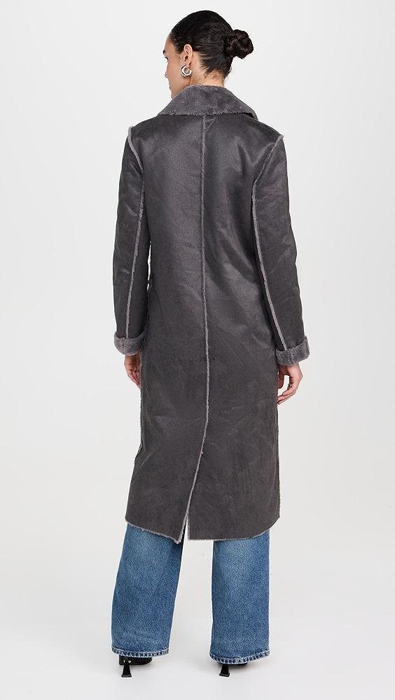 L'AGENCE Citron Faux Fur Maxi Coat | Shopbop Product Image
