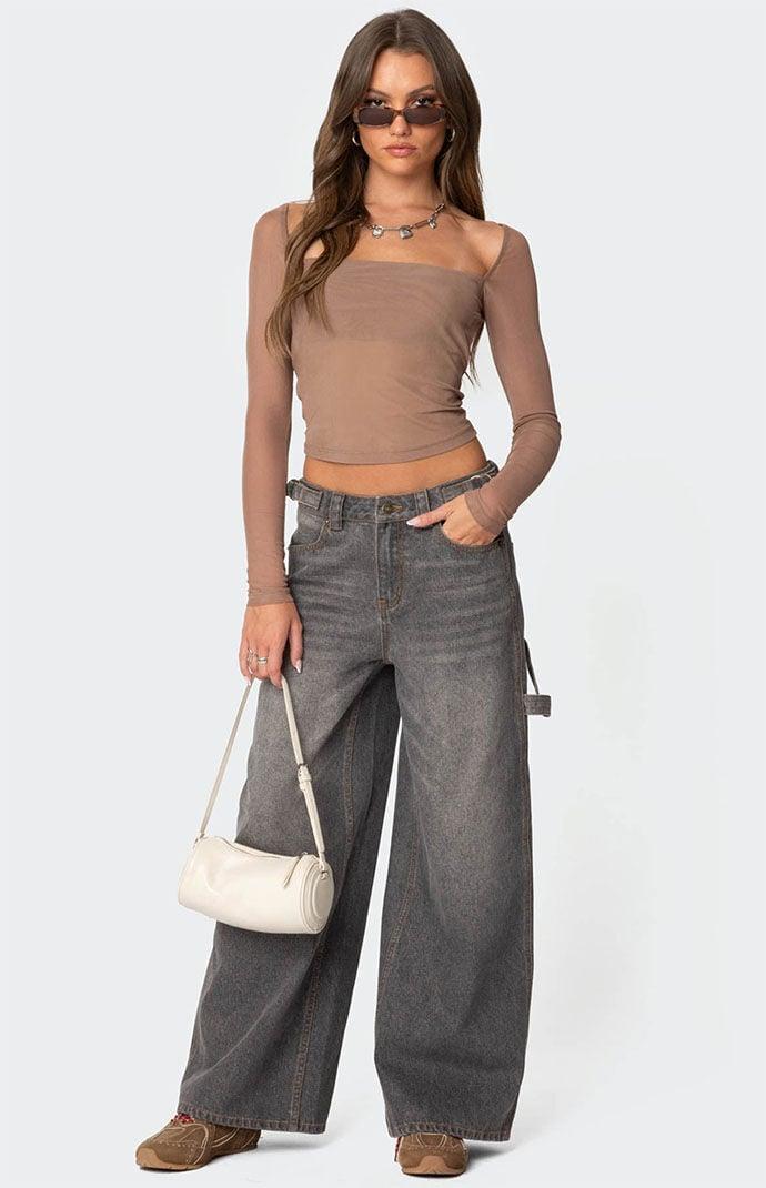 Edikted Women's Marta Mesh Top Product Image
