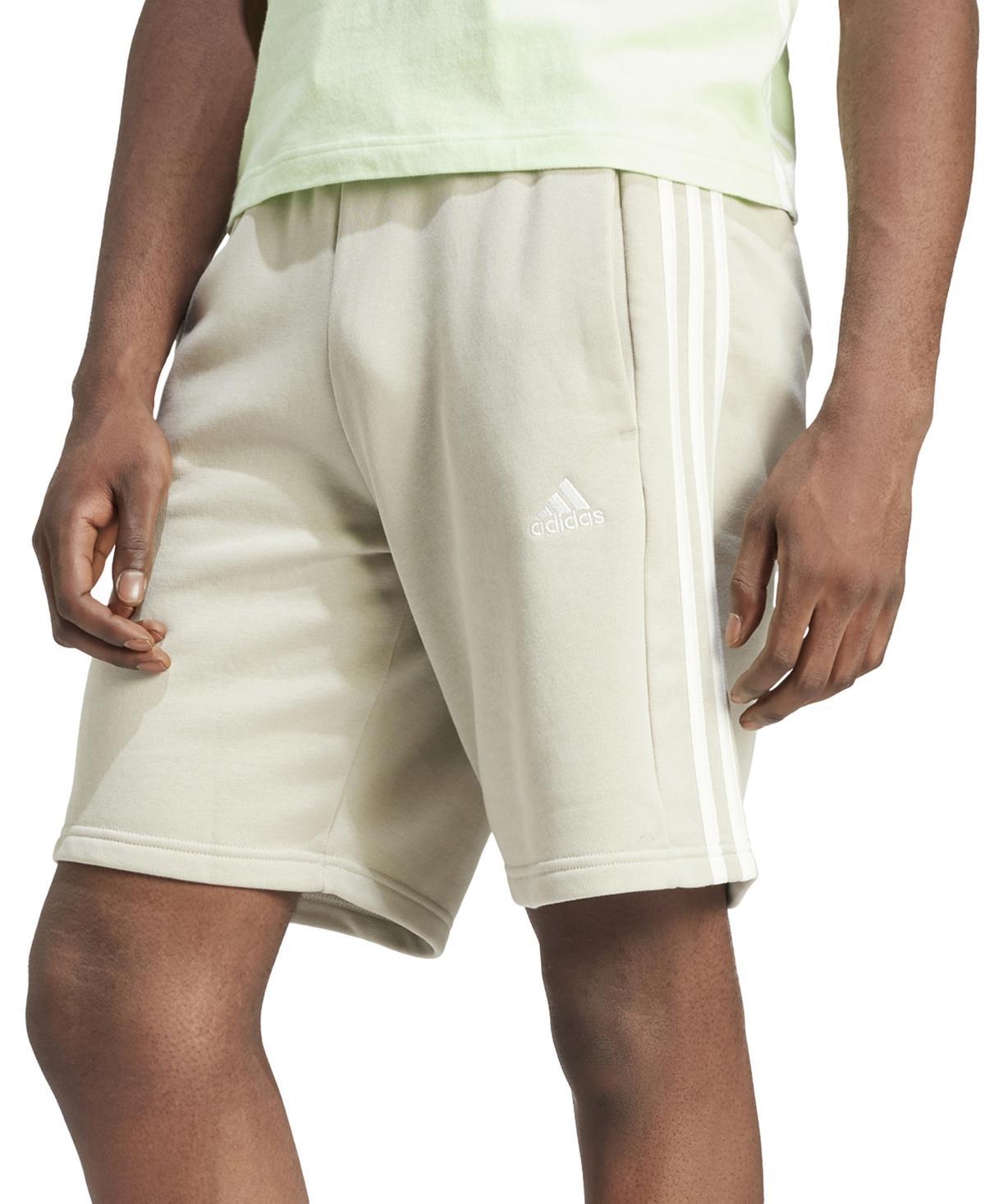 adidas Mens adidas Essentials 3-Stripes Fleece Shorts - Mens Medium Grey Heather Product Image