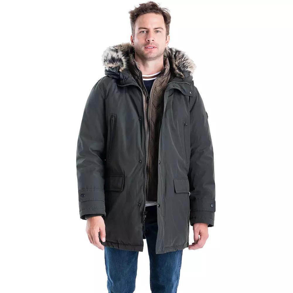 Men's London Fog Arctic Jacket, Size: Large, Dark Green Product Image