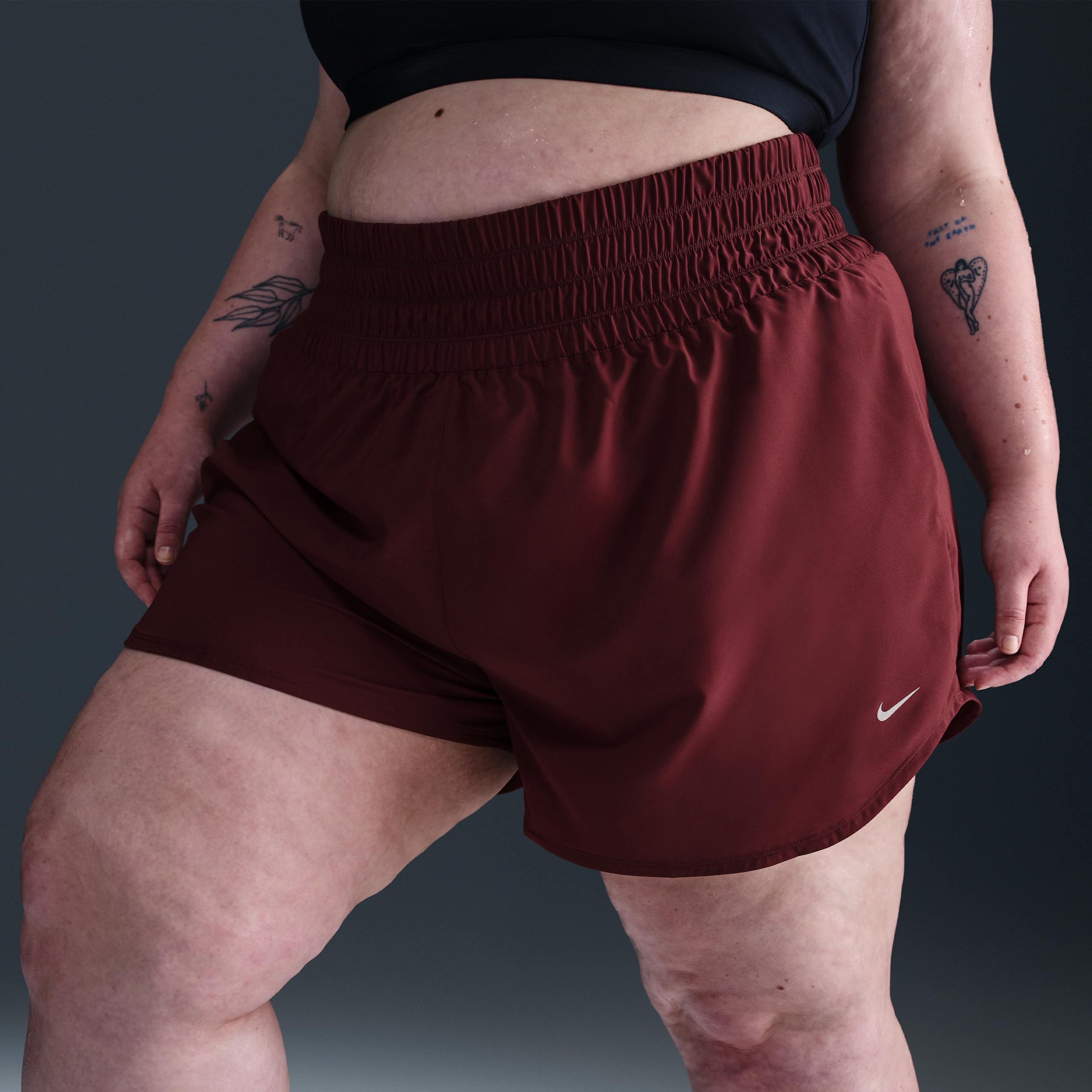 Nike Women's Dri-FIT One Ultra High-Waisted 3" Brief-Lined Shorts (Plus Size) Product Image