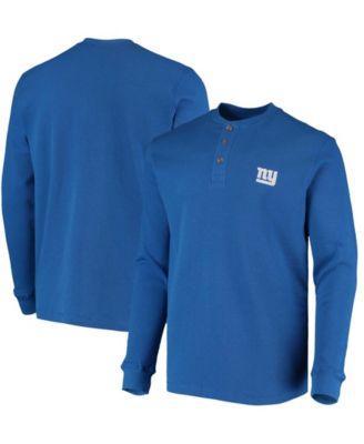 Men's Dunbrooke Royal New York Giants Logo Maverick Thermal Henley Long Sleeve T-Shirt, Size: 3XL, Blue Product Image