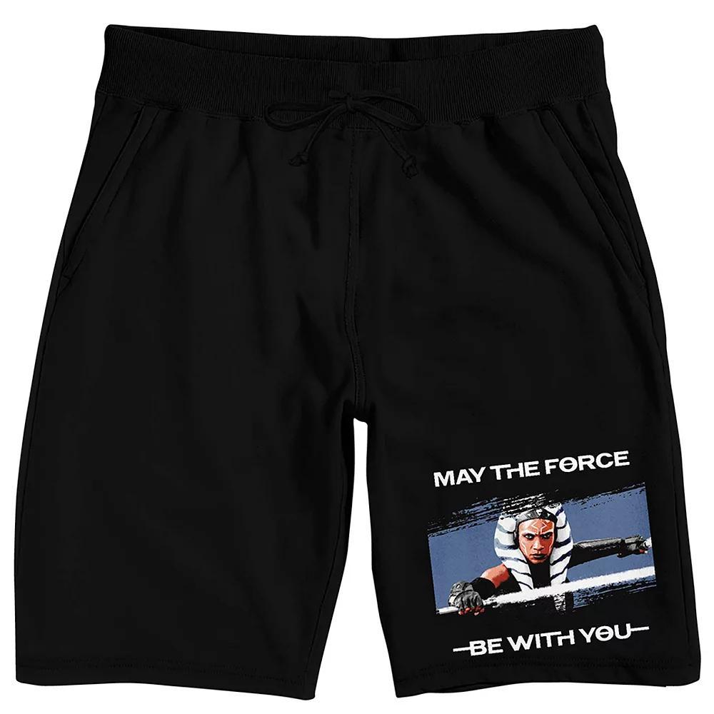 Men's Ahsoka May The Force Sleep Shorts, Size: XXL, Black Product Image