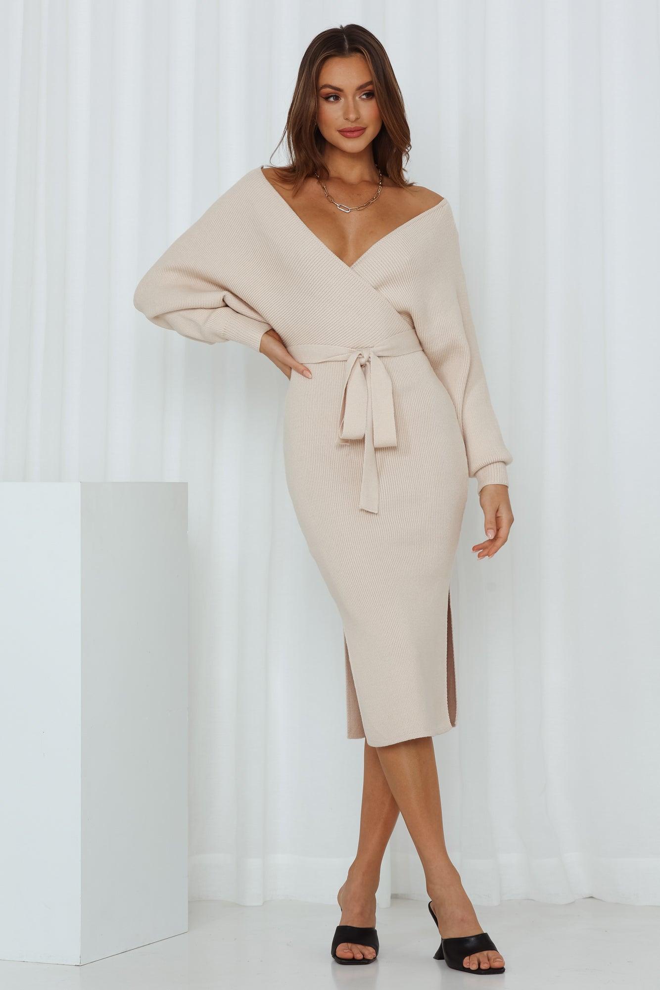 Vision Of You Midi Dress Nude Product Image