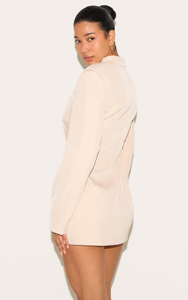 Stone Blazer Pocket Detail Blazer Dress Product Image