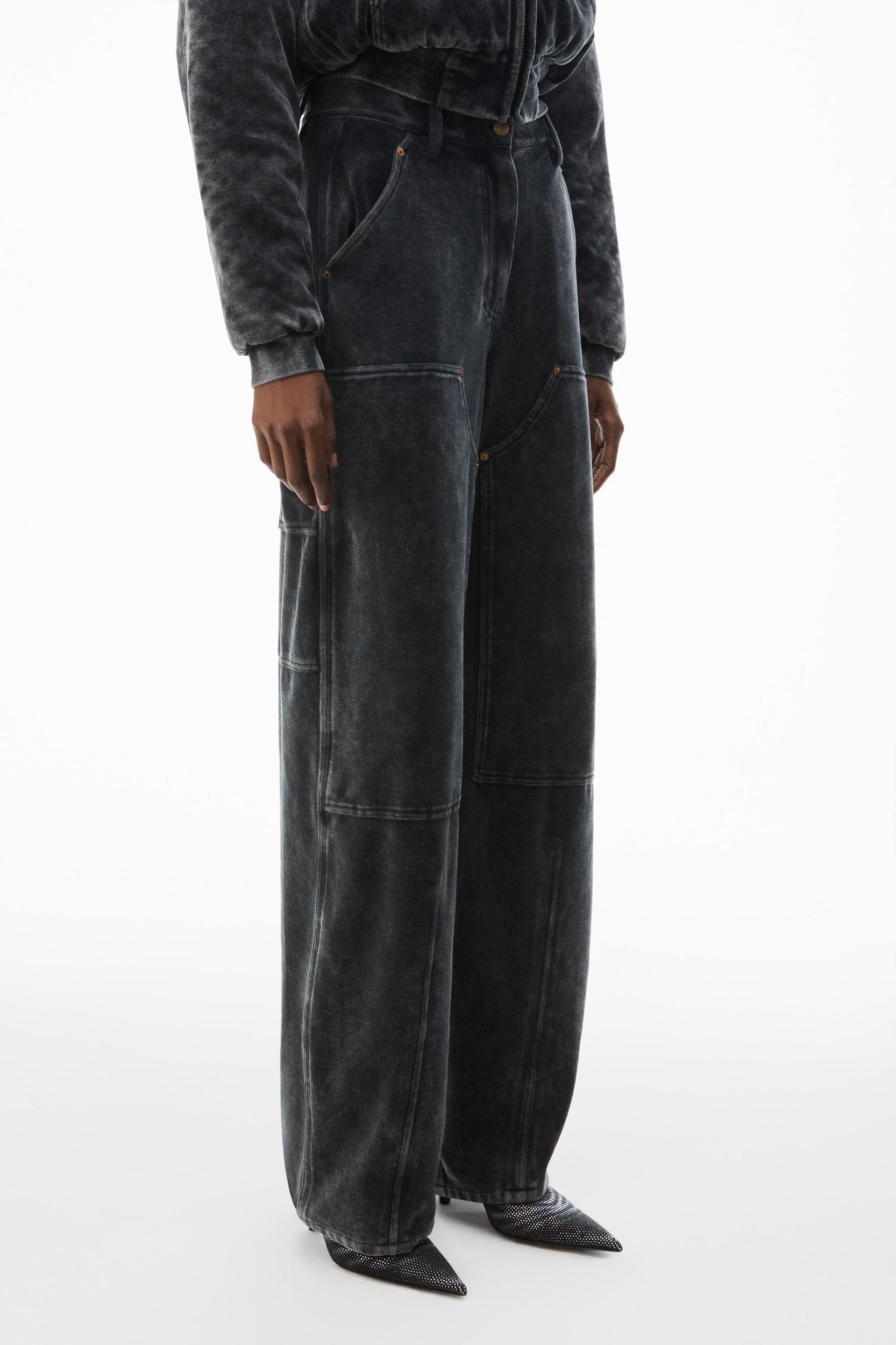 Workwear Pants In Crushed Velour Product Image